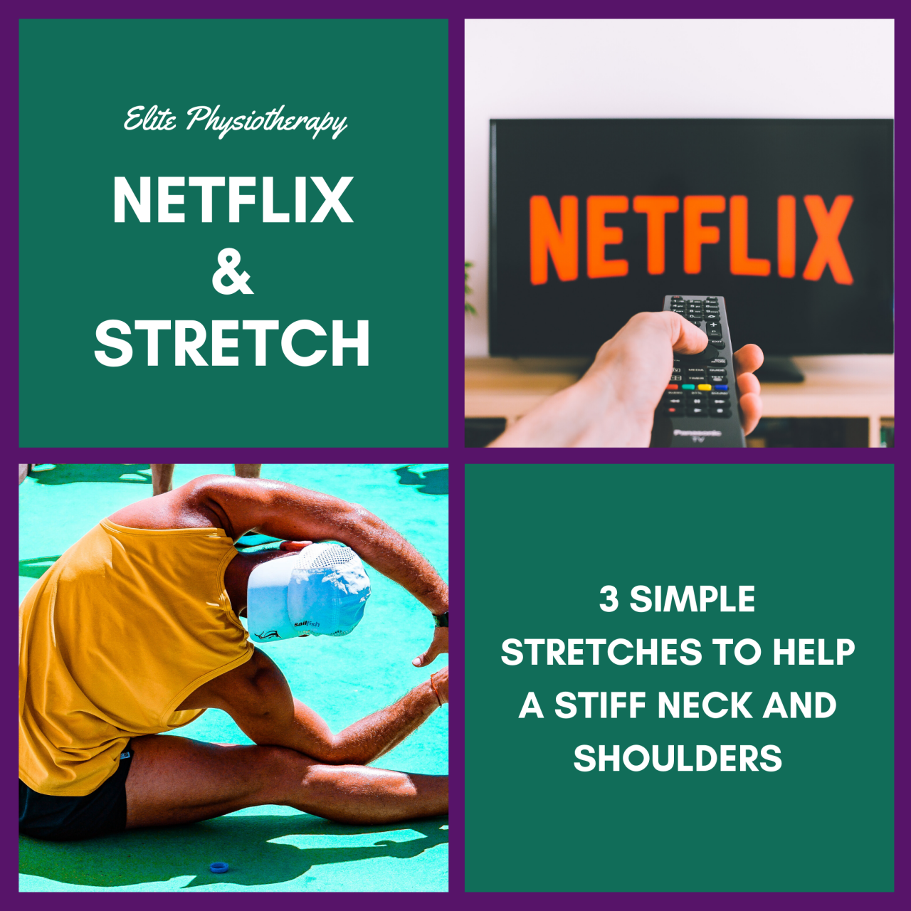 Read more about the article Netflix and Stretch! 3 simple stretches to help a stiff neck and shoulders
